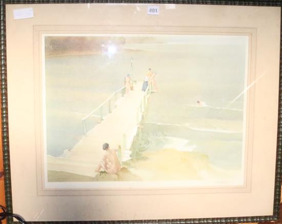 Two Russell Flint prints, signed(-)